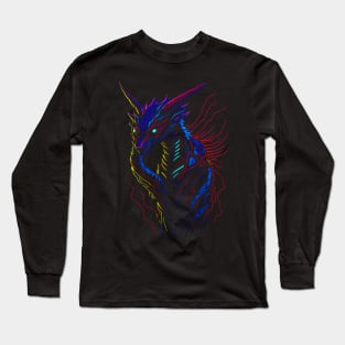 Edgy high tech dragon vector Long Sleeve T-Shirt